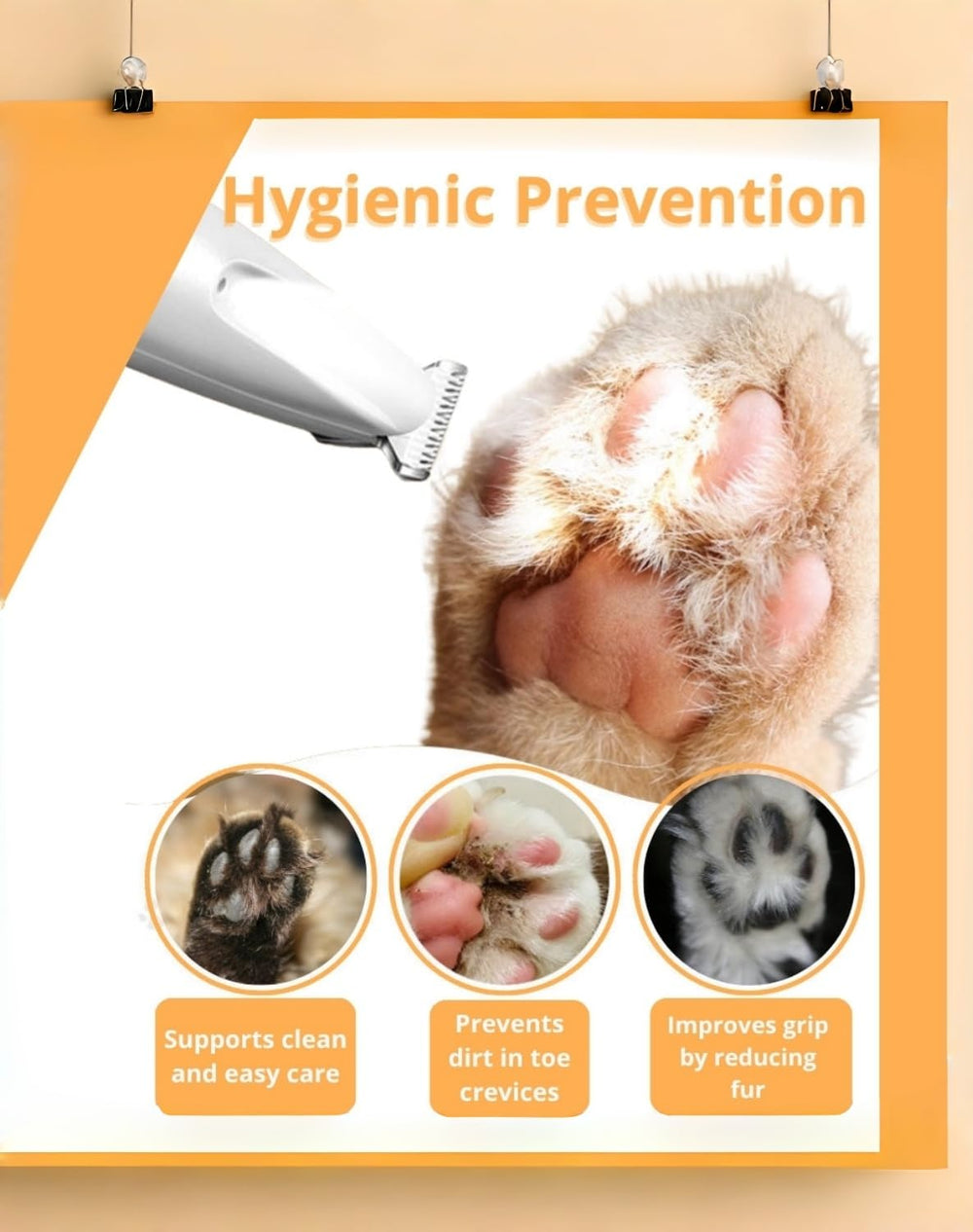 Belvedir cat grooming trimmer waterproof for bath-time cleaning