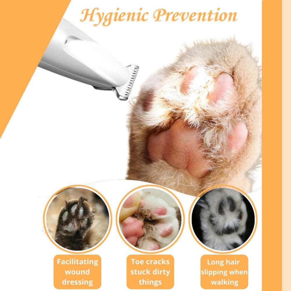 Belvedir Cat Trimmer LED light improves visibility during grooming.