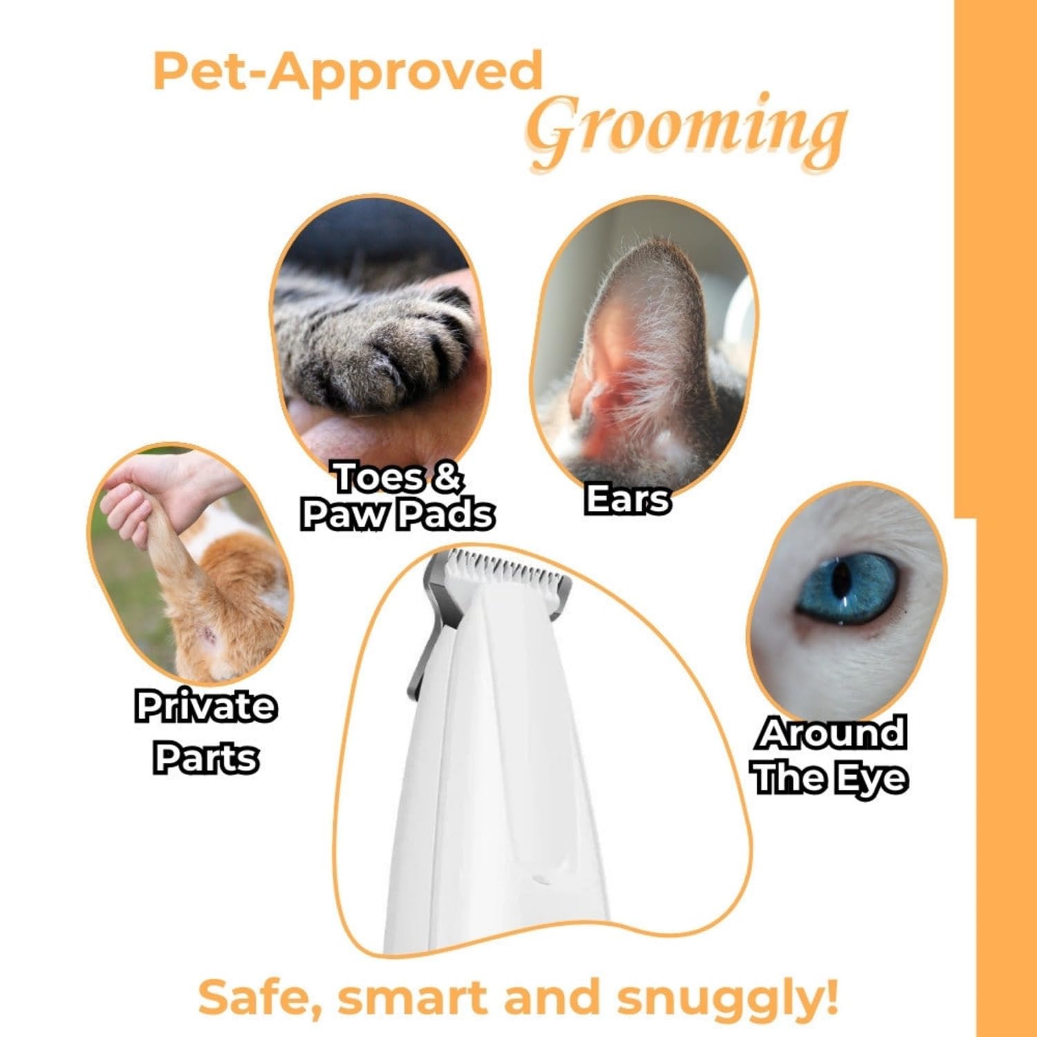 Belvedir Cat Trimmer precision blades close-up for scratch-free paw and fur work.