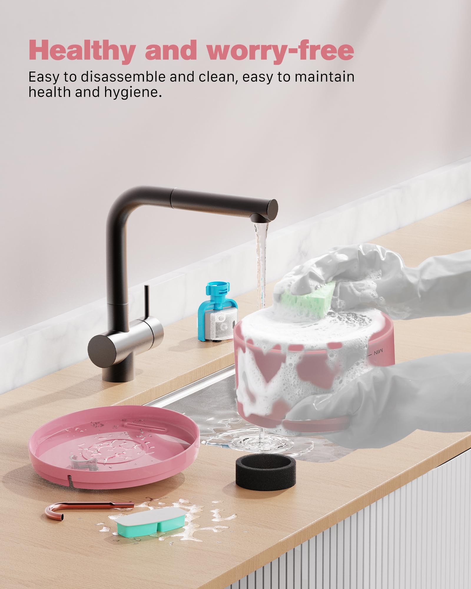 BEMOONY Easy-clean assembly makes maintenance quick and thorough.