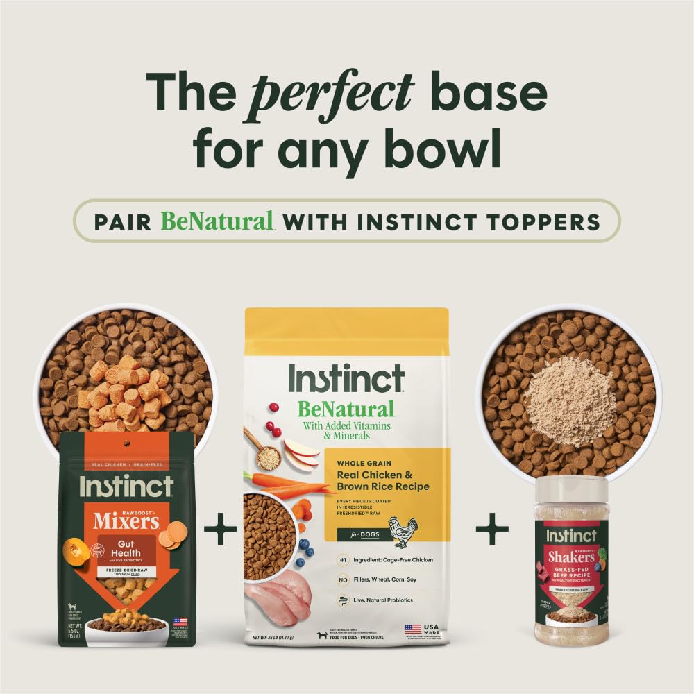 Be Natural Instinct whole grains and vegetables support balanced nutrition.