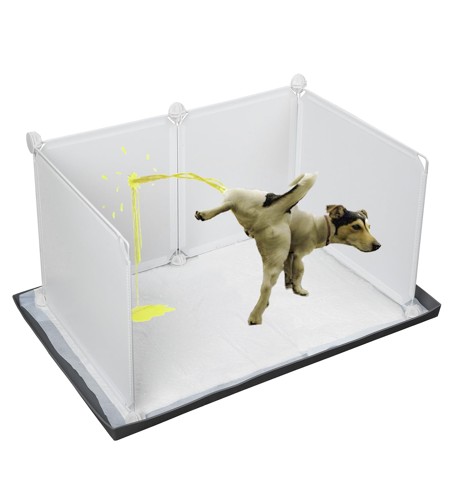 Bencacawinstyle dog litter box with high walls for mess-free indoor use
