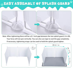 Bencacawinstyle four baffles help contain urine and prevent spills