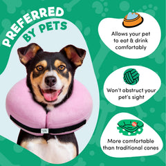 BENCMATE adjustable dog cone strap back view emphasizes easy fit across sizes