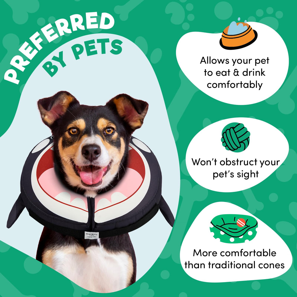 BENCMATE adjustable neck collar fits small to large dogs easily