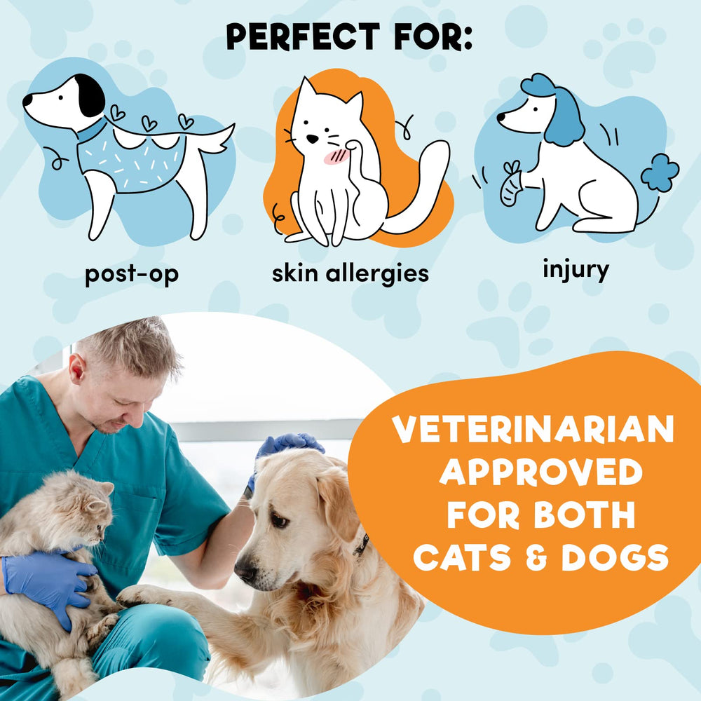 BENCMATE inflatable dog cone inner ring loops add stability.