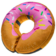 BENCMATE inflatable donut cone inside view shows comfortable post-surgery fit for dogs