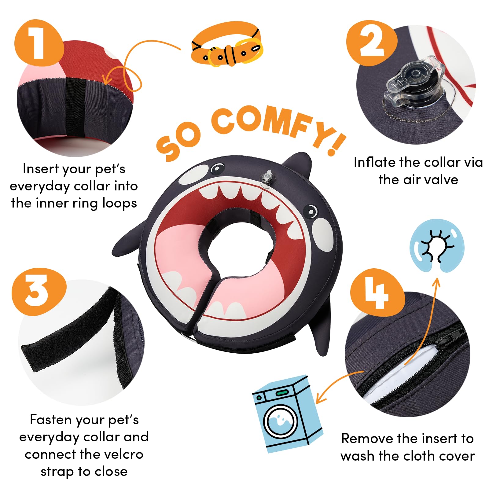 BENCMATE soft donut collar after surgery eases recovery and feeding