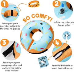 BENCMATE soft donut collar material demonstrates gentle protection after surgery or wounds.