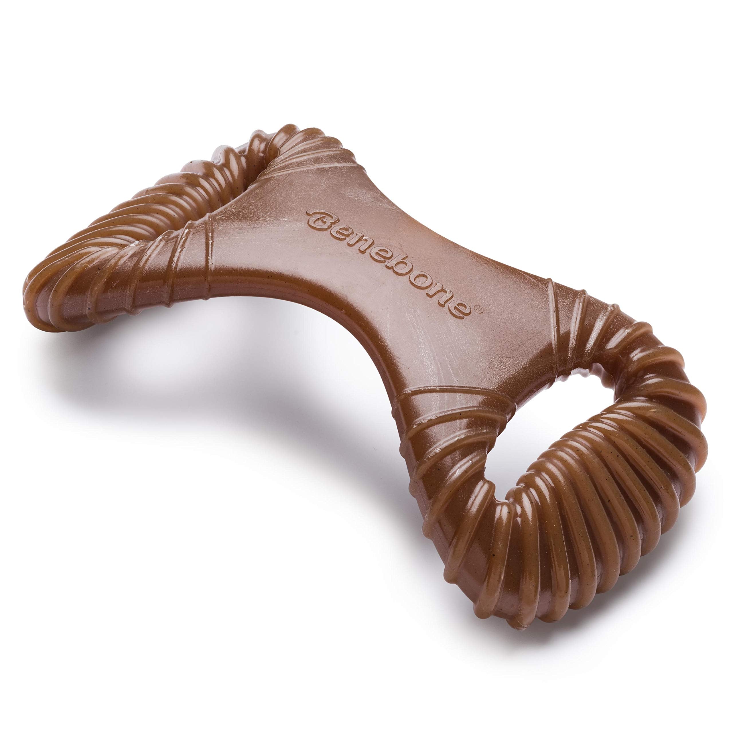 Benebone Dental Chew with ridges providing dental stimulation for cleaner teeth.