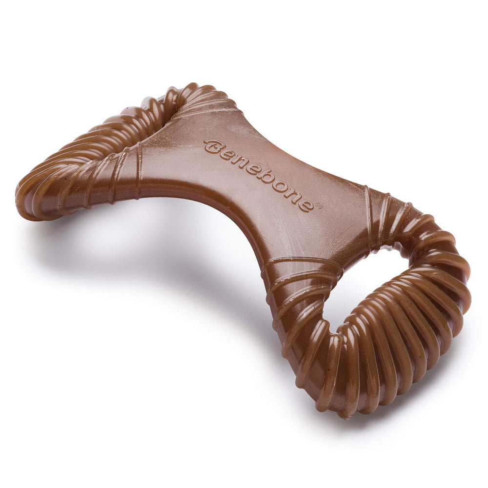 Benebone Dental Chew with ridges providing dental stimulation for cleaner teeth.