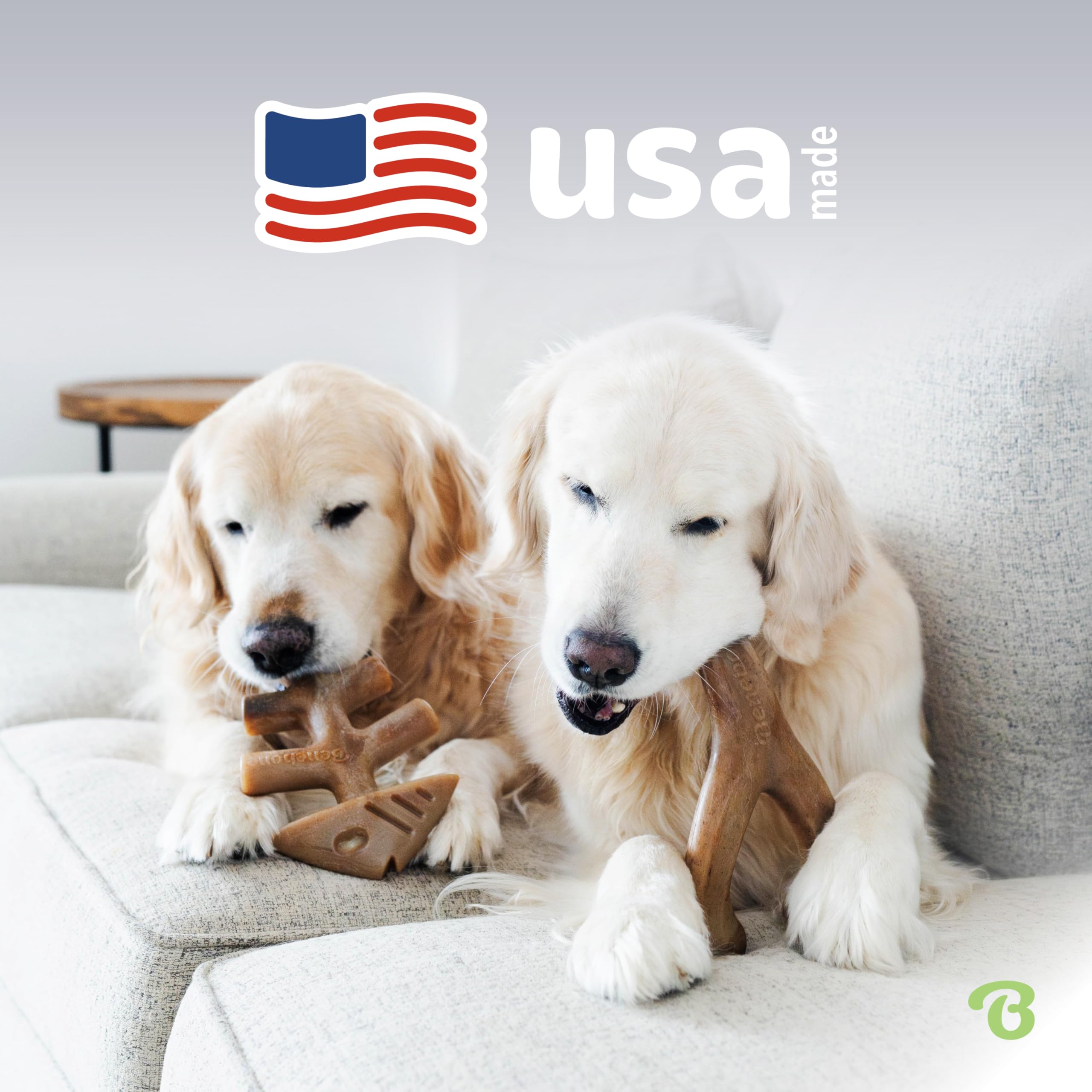Benebone durable nylon chew lasts for weeks for strong chewers