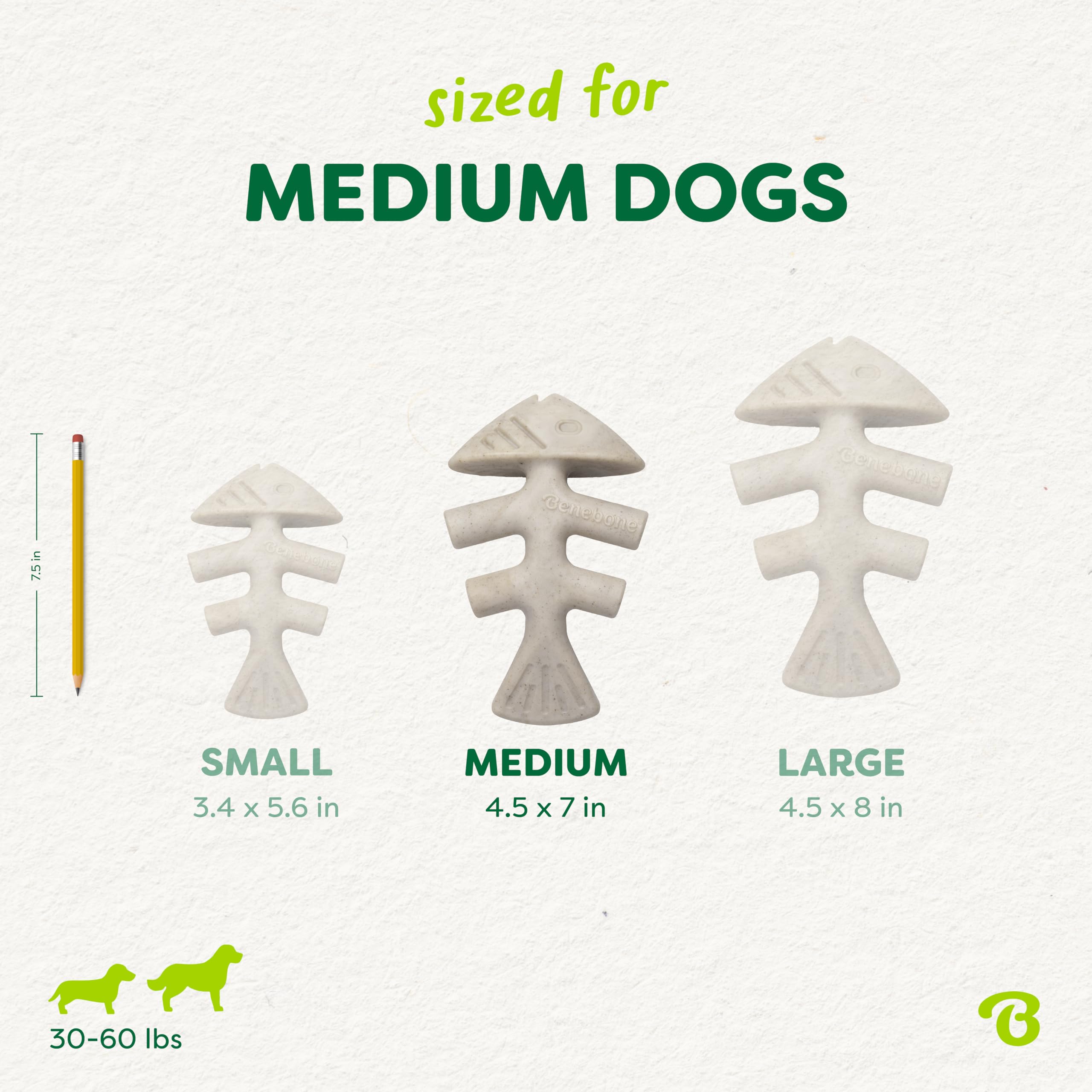 Benebone Green durable chew for medium dogs