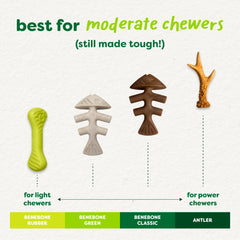 Benebone Green real salmon flavor keeps dogs engaged