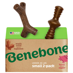 Benebone Maplestick maplewood chew toy for dogs with durable grip and long-lasting flavor.