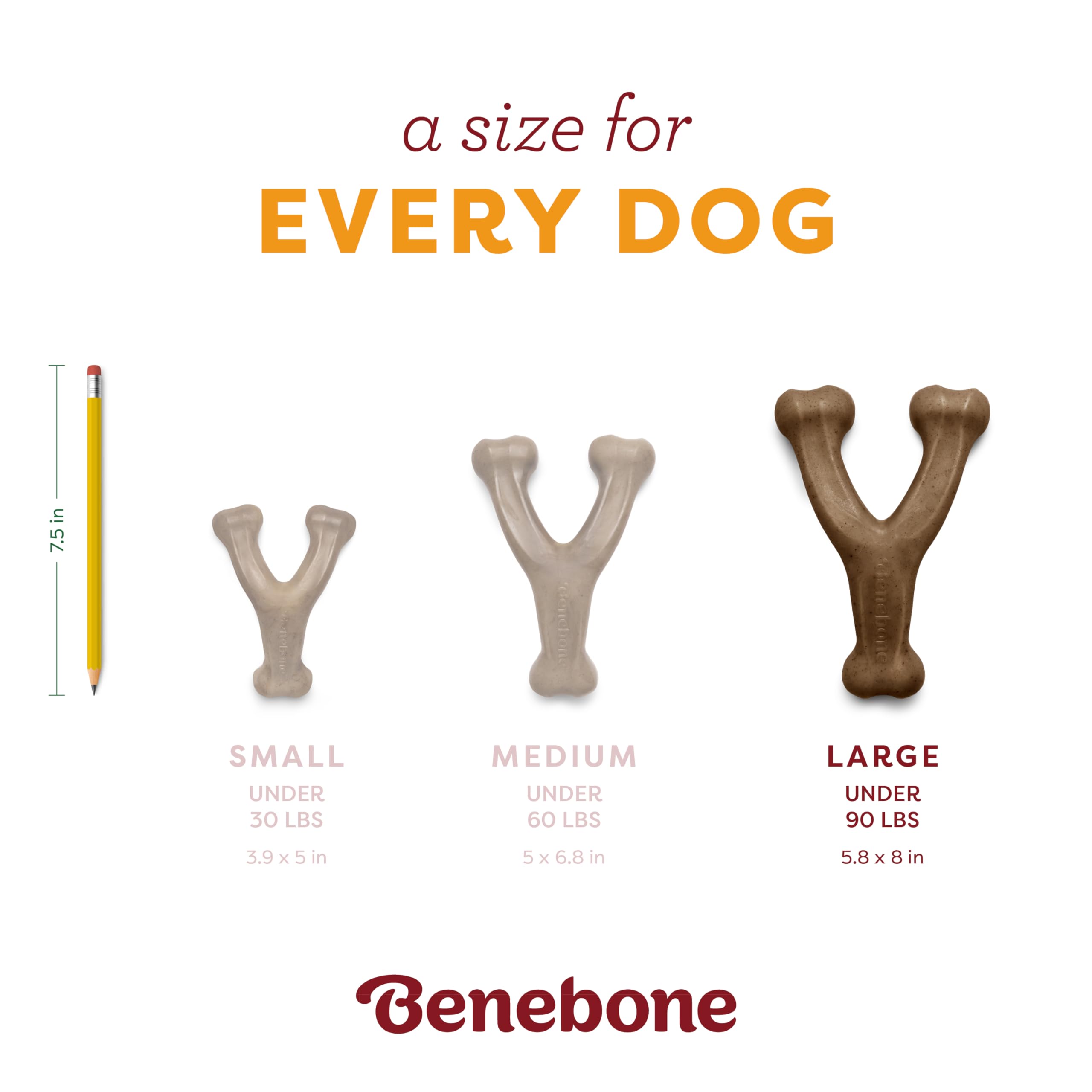 American-made Benebone Pumpkin Spice Wishbone, fall edition packaging showcasing quality.