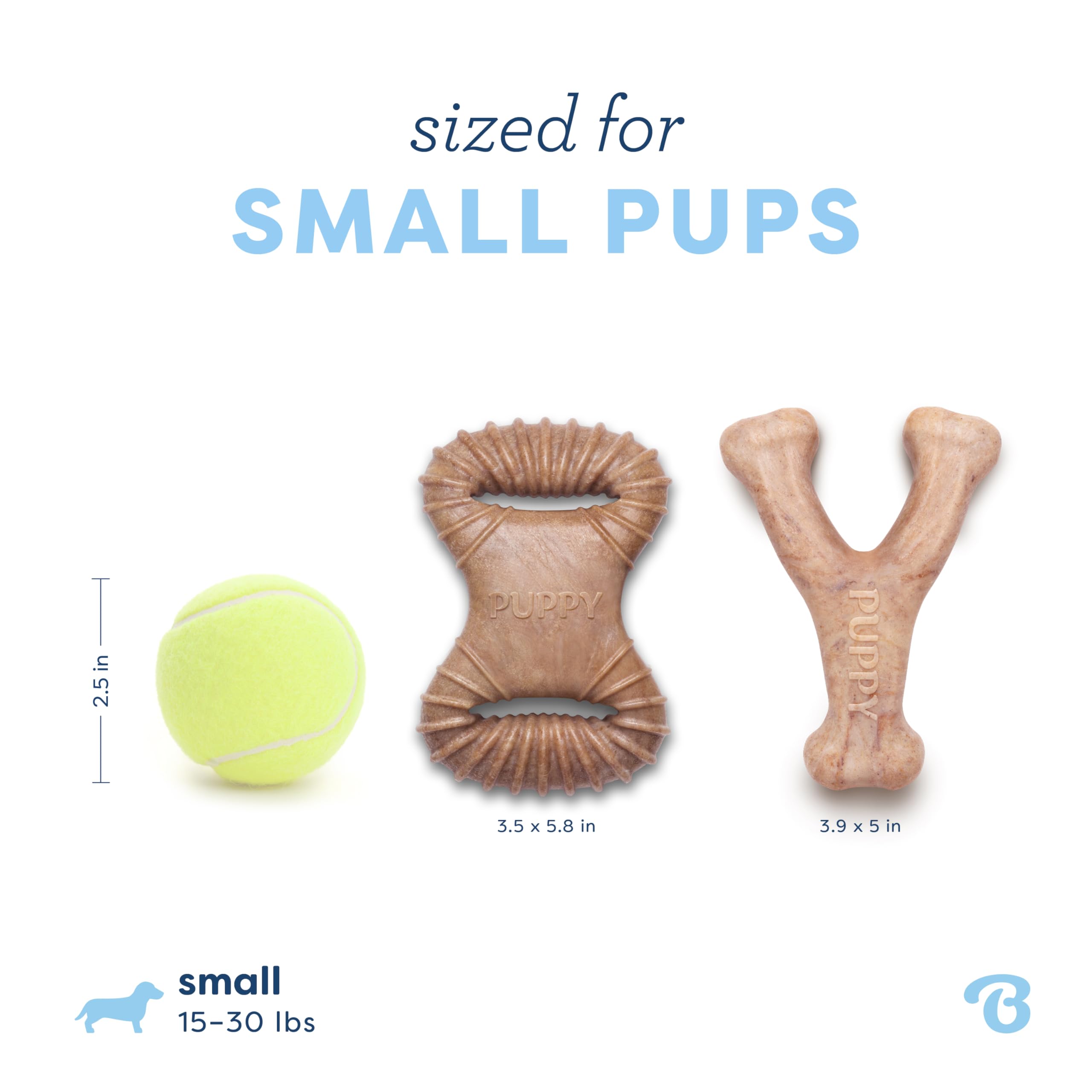 Benebone easy-grip design – paw-friendly handle helps puppies hold and explore