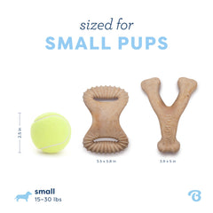 Benebone Easy-grip design suits small mouths for confident chewing.