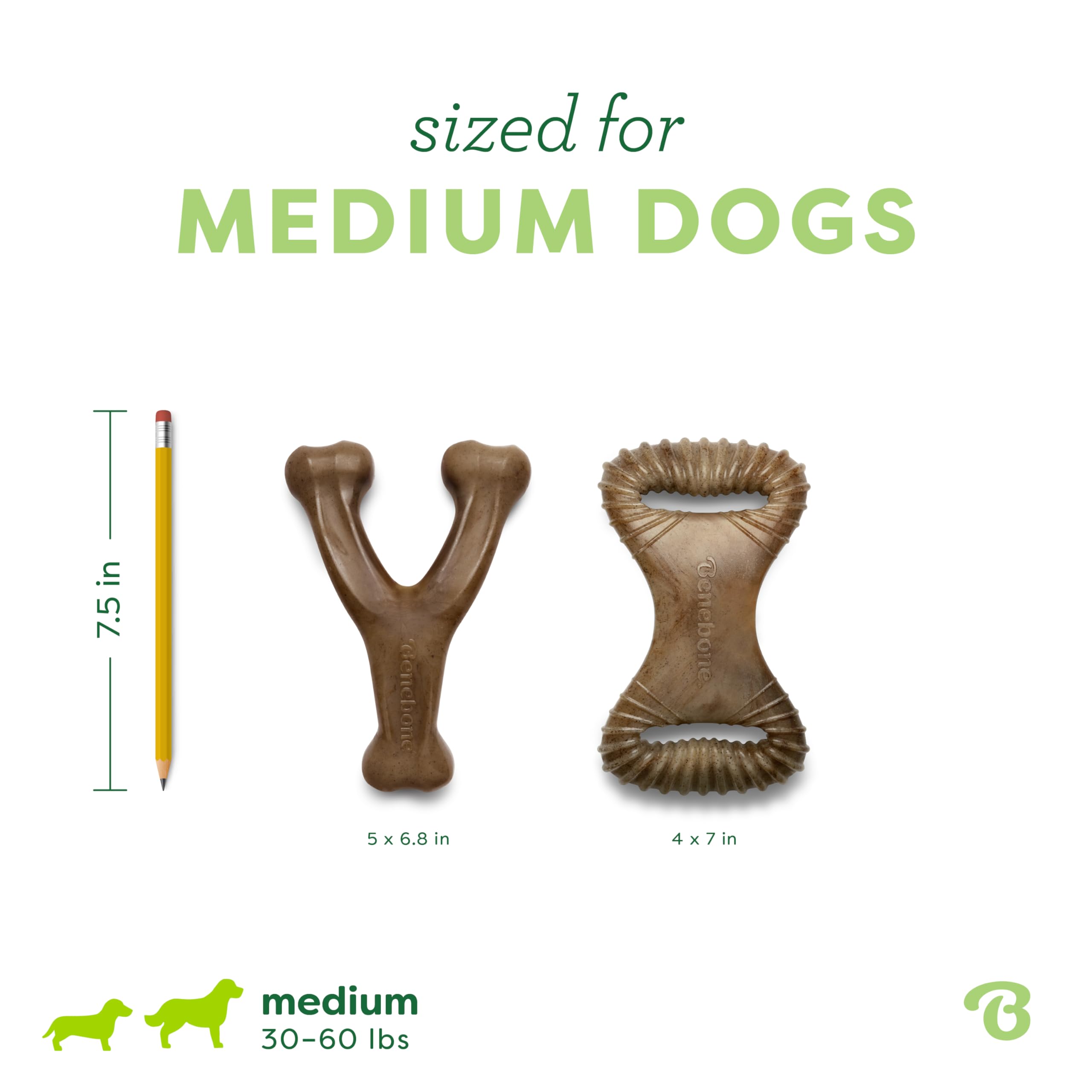 Benebone real bacon flavor chew increases dog engagement and interest.