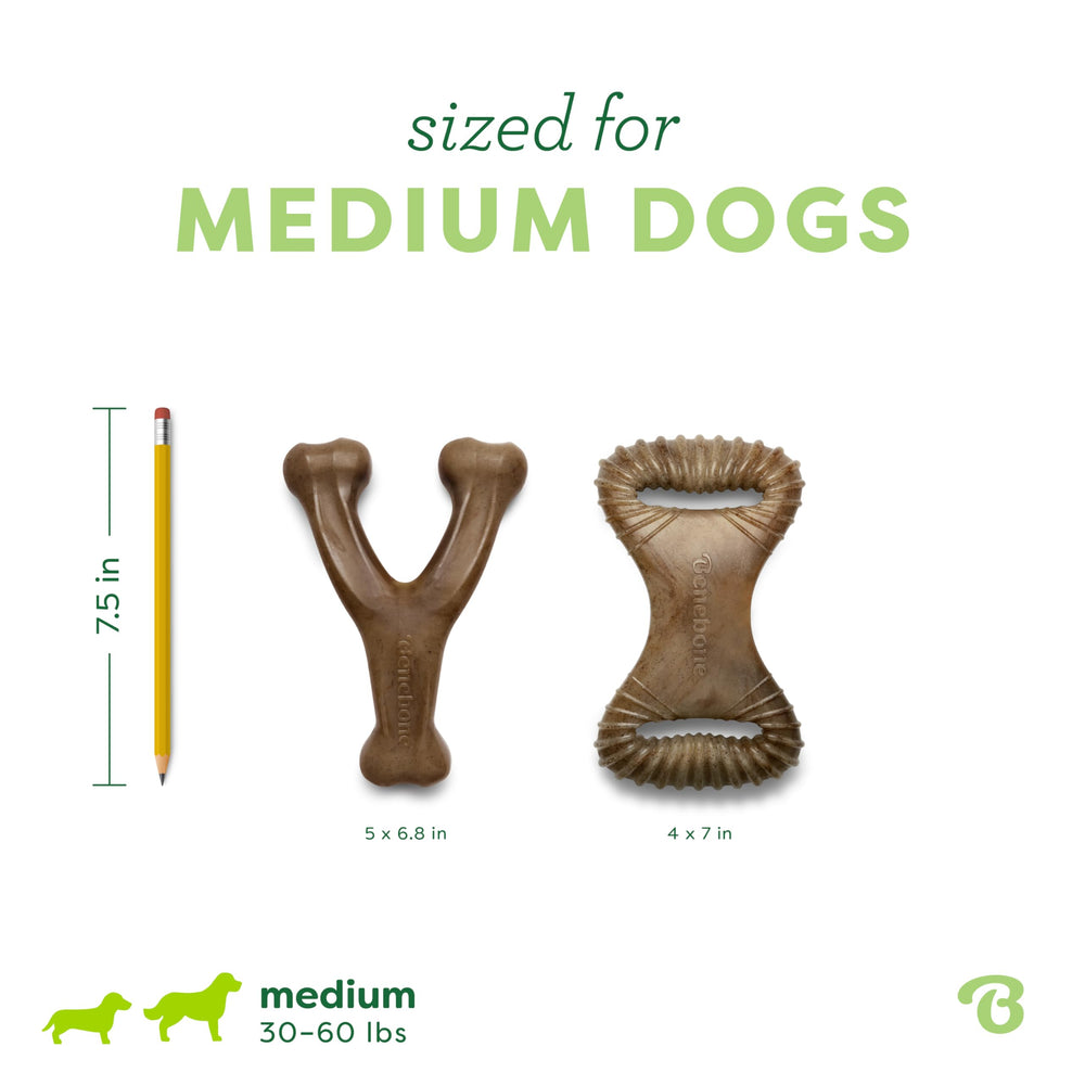 Benebone real bacon flavor chew increases dog engagement and interest.
