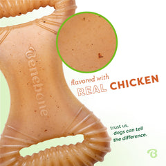 Benebone real chicken flavor keeps dogs returning to flavorful chewing sessions.
