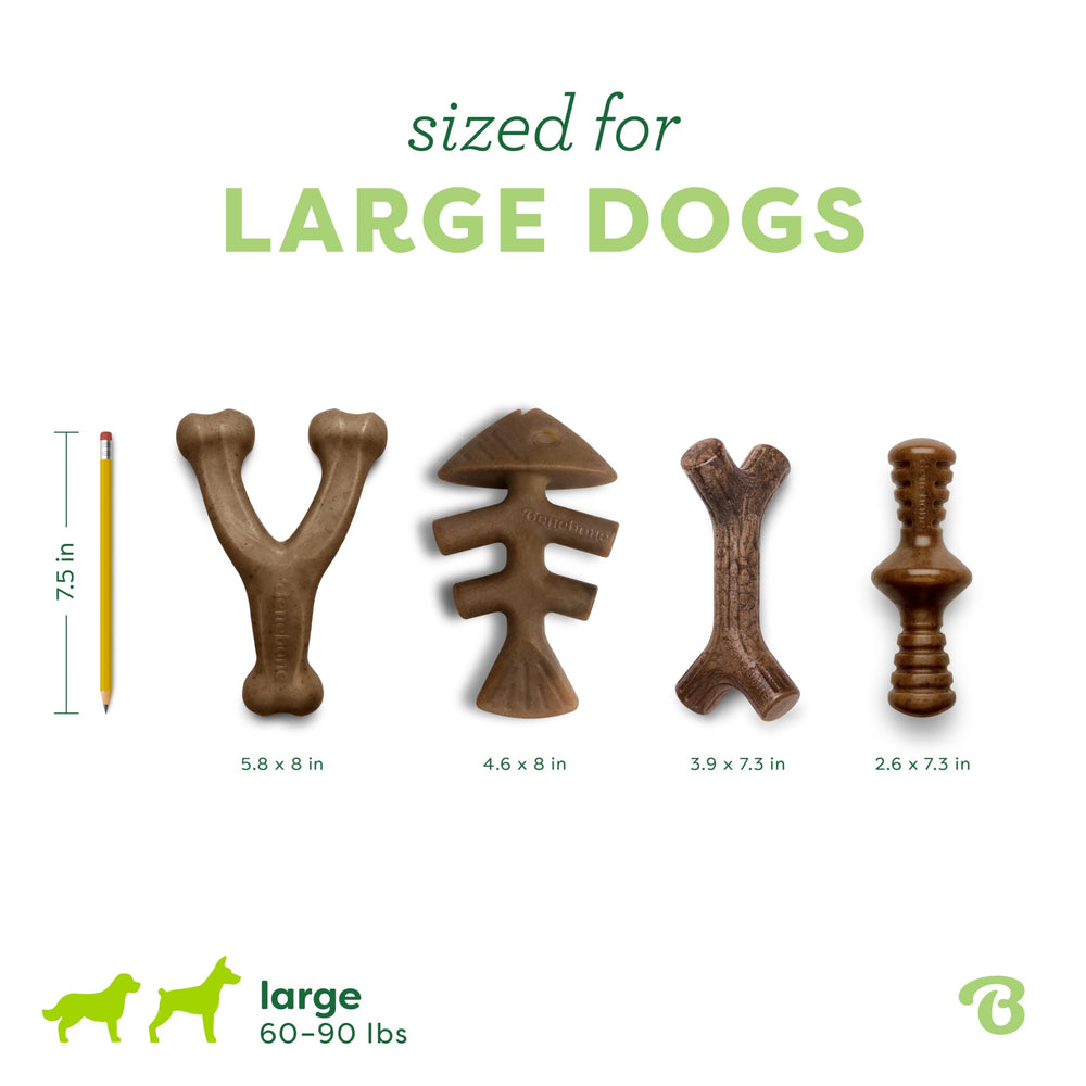 Benebone real flavor scent attracts dogs for longer chewing sessions