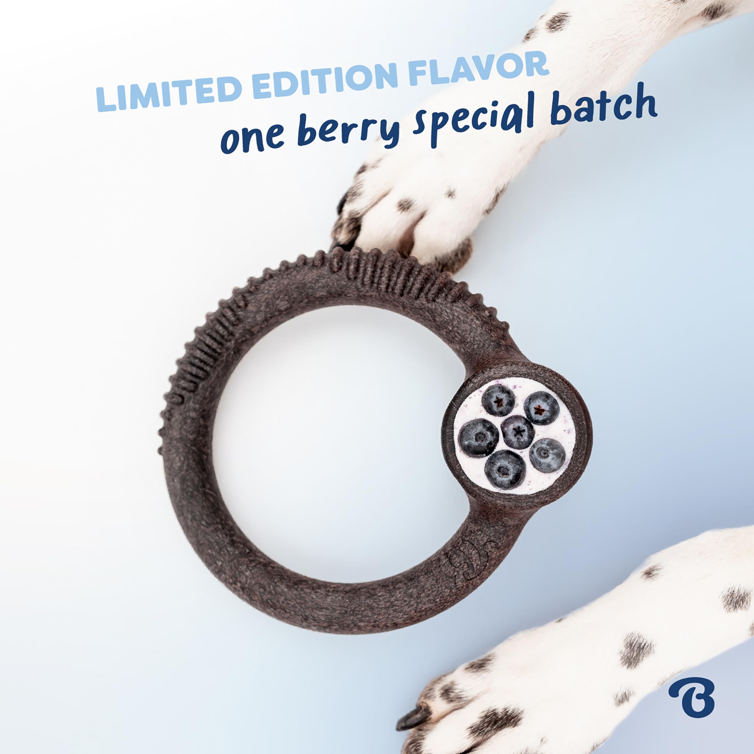 Benebone Ring Blueberry flavor scent enhances dog chew enjoyment