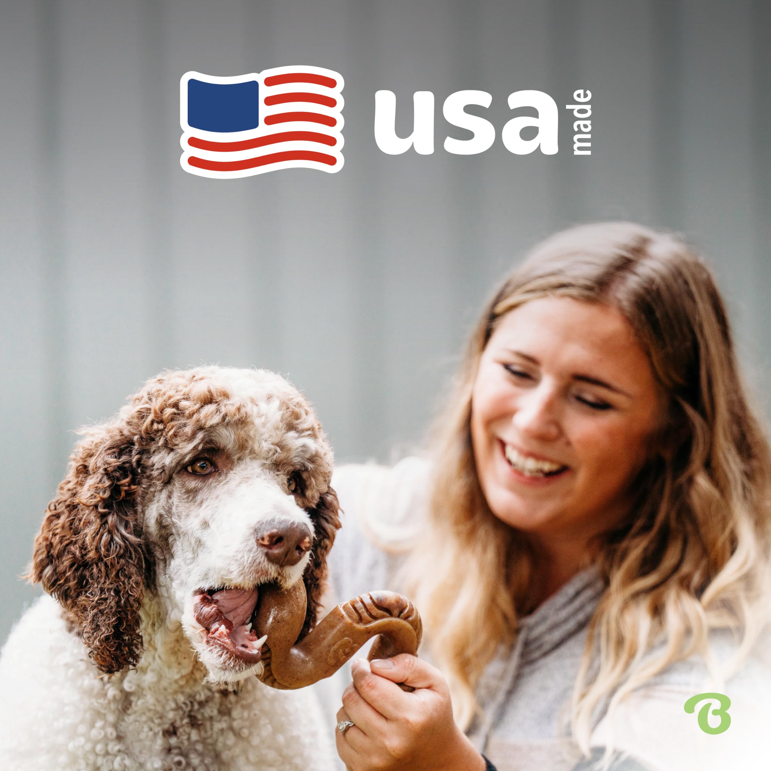 Benebone Tripe Bone—made in USA with tough construction.
