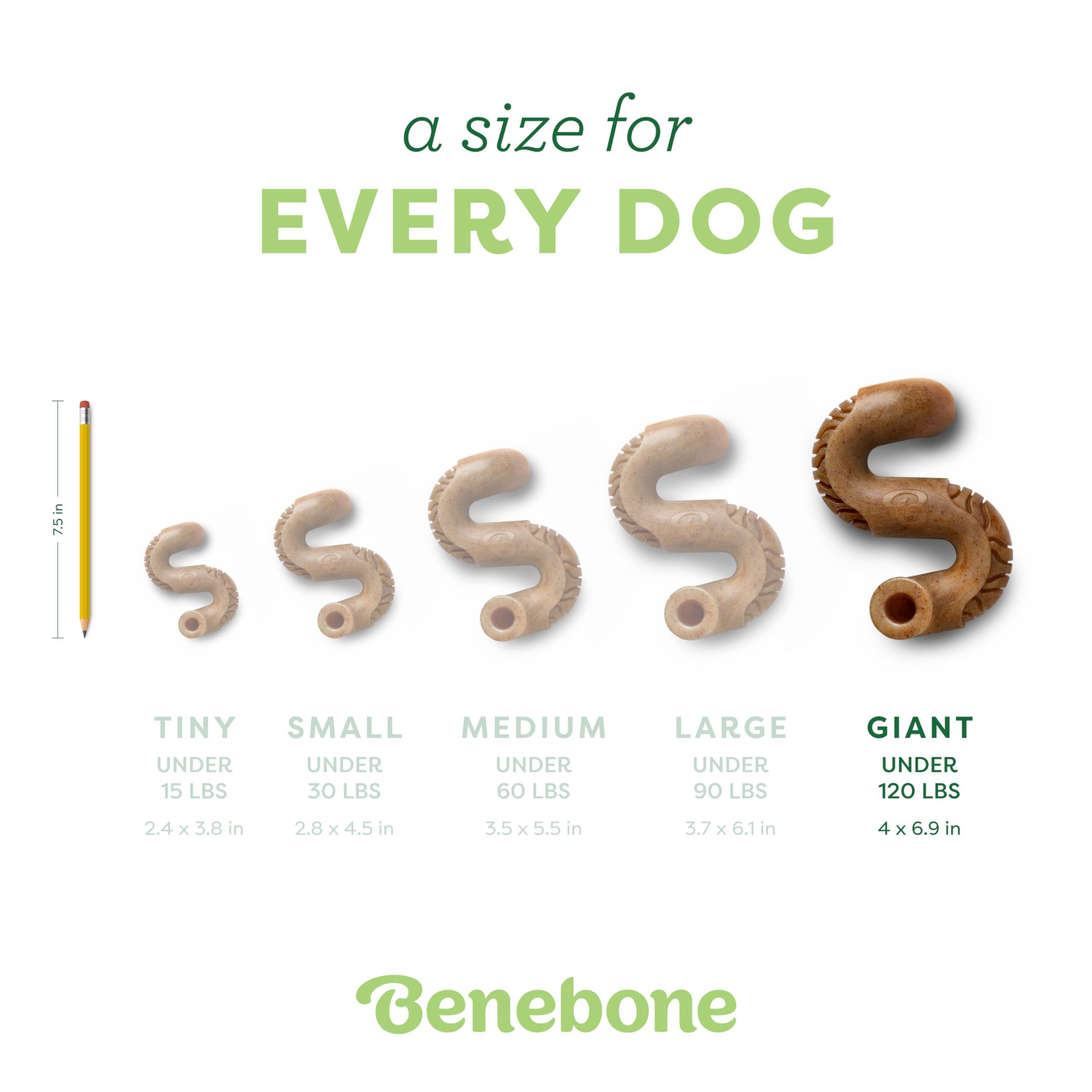Benebone Tripe Bone—end pockets for stuffing treats.