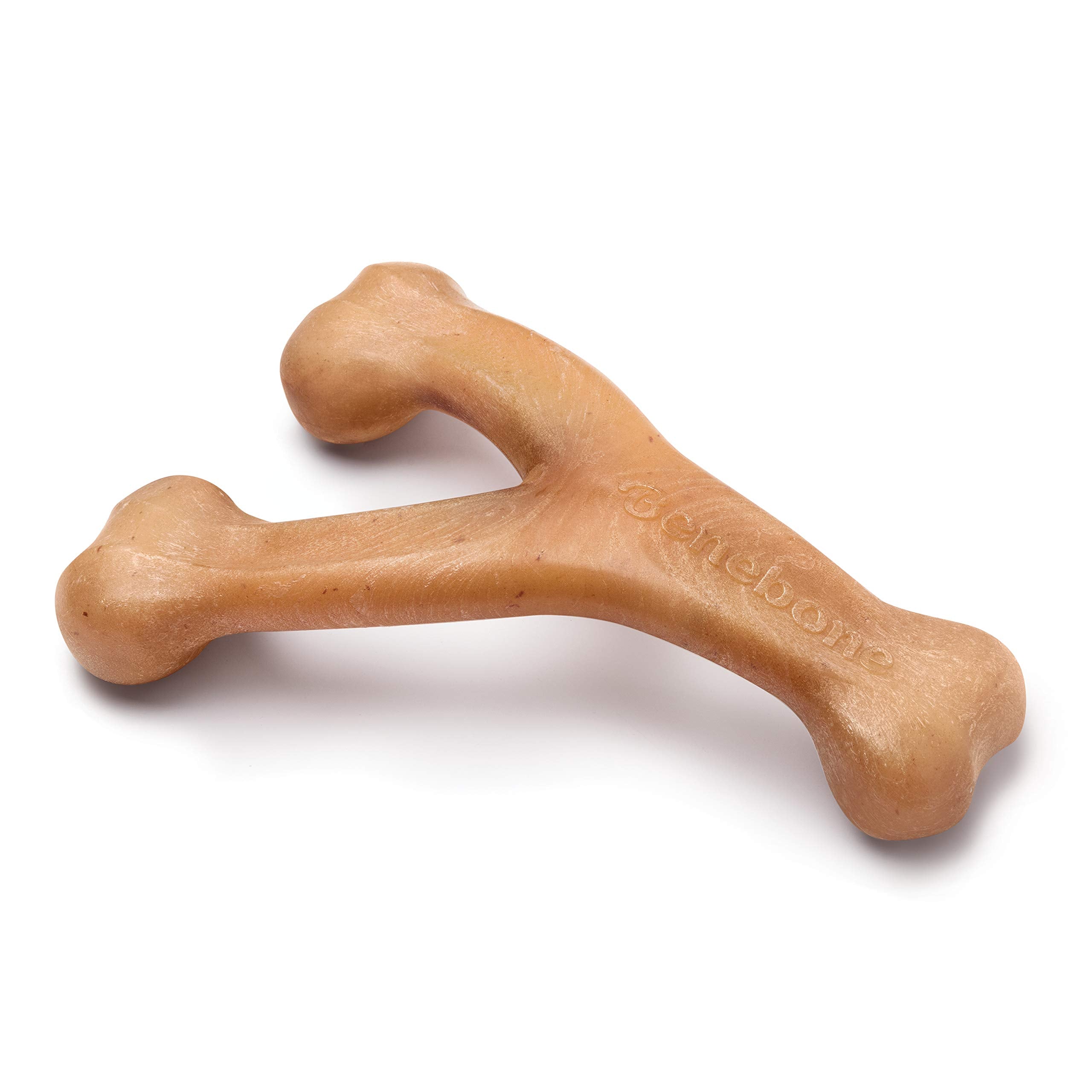 Benebone Wishbone durable dog chew in action for aggressive chewers.