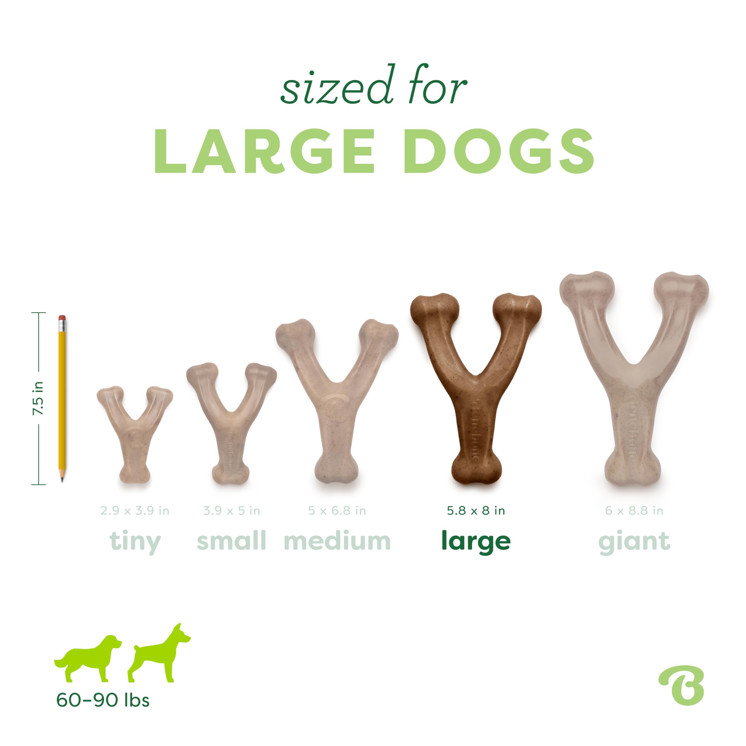 Benebone Wishbone long-lasting chew, ideal for aggressive chewers seeking a tougher toy.