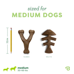 Benebone Wishbone with real bacon flavor tempts dogs during long chews