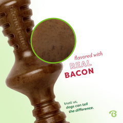 Close-up of Benebone Zaggler's durable chew design for aggressive chewers.