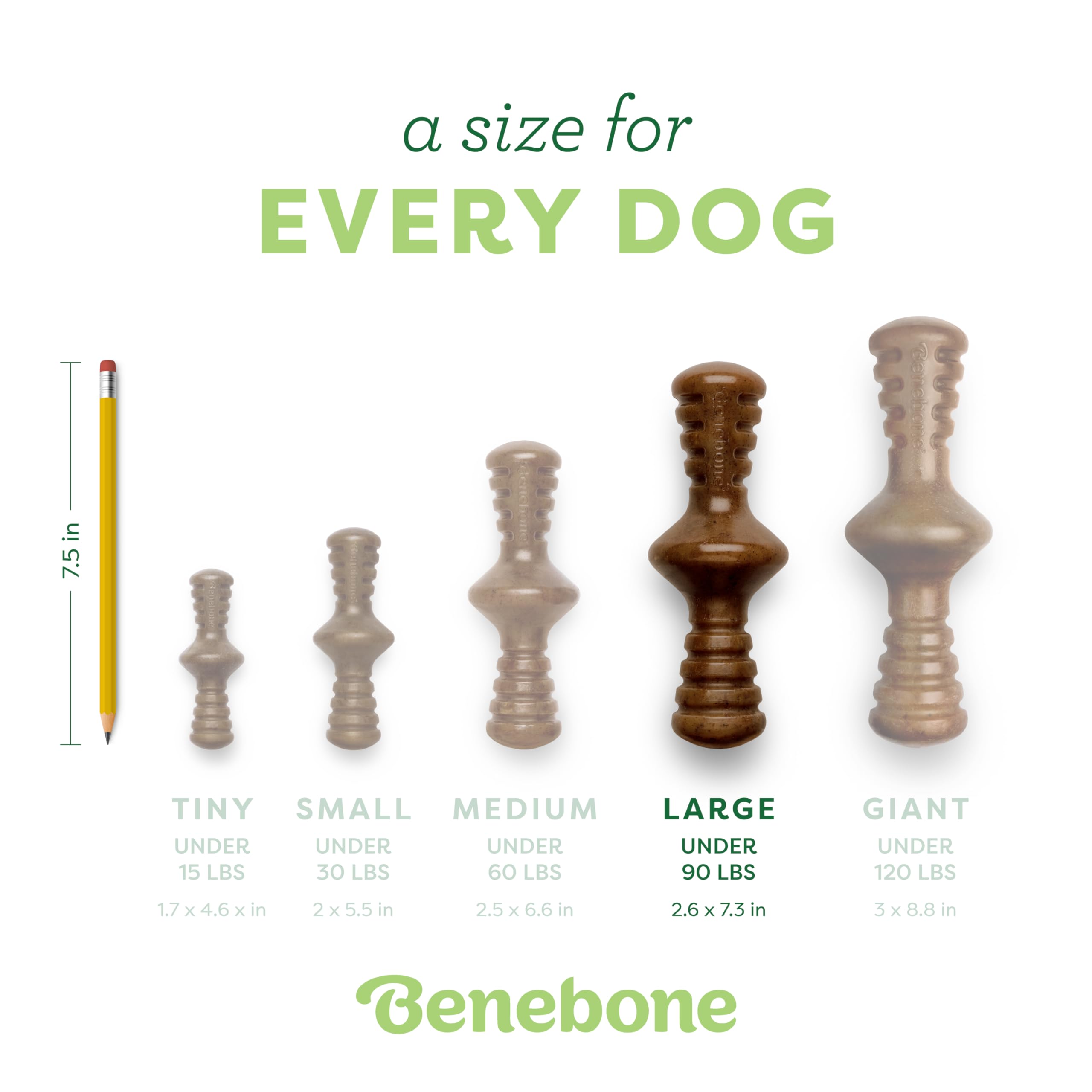 Benebone Zaggler durable chew designed to last weeks.