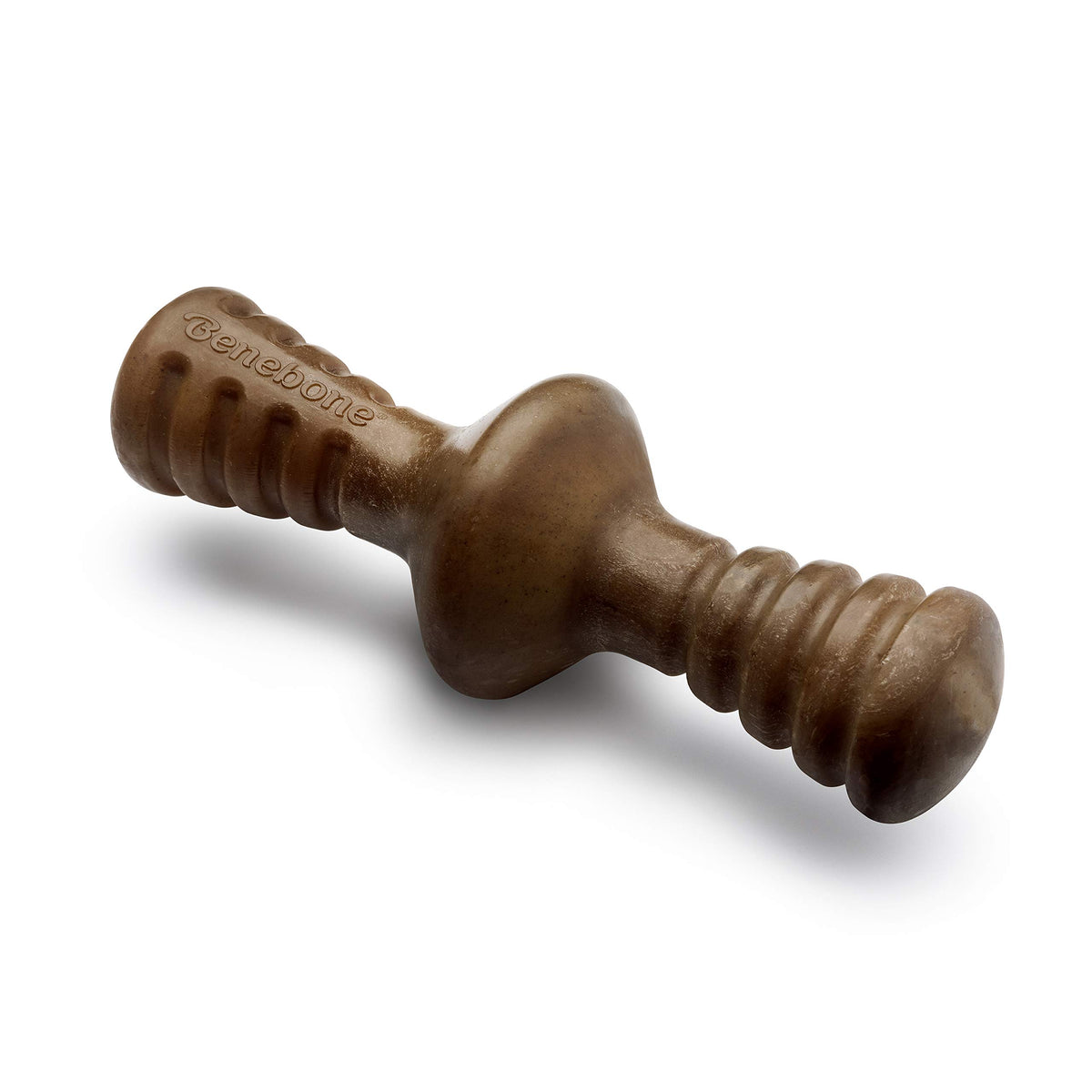 Benebone Zaggler rolling toy in action, ideal for tough chewers.
