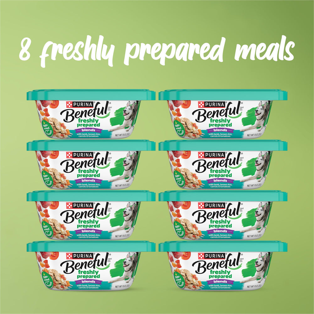 Beneful Freshly Prepared Blends carrots pieces brighten meals with fiber.