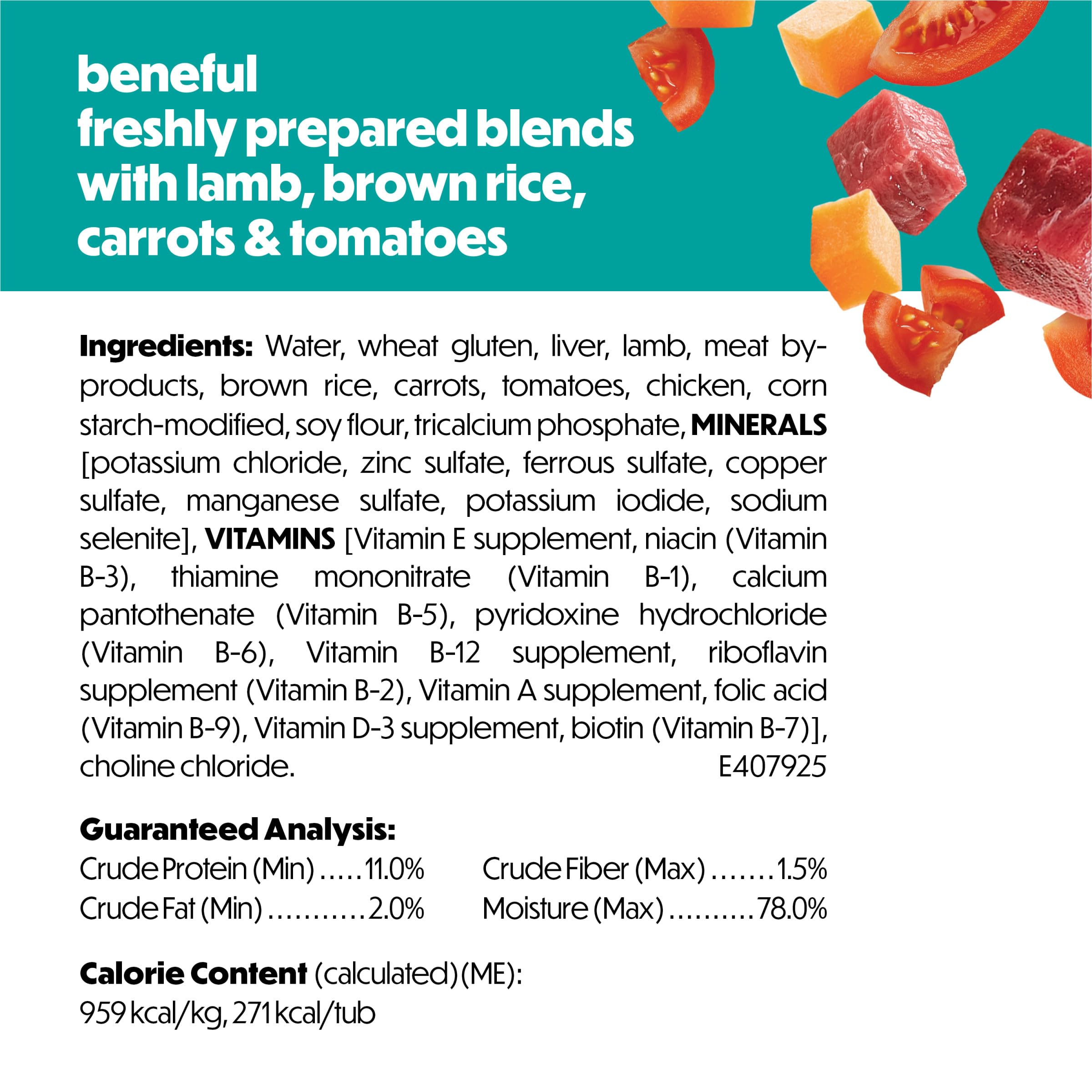 Beneful Freshly Prepared Blends resealable container keeps leftovers fresh.
