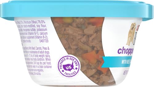 Sealable Beneful tub preserves freshness between feedings.