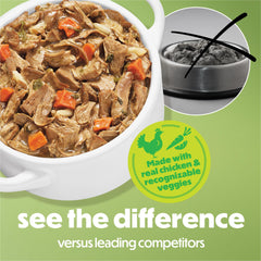 Close-up of Beneful ingredients with brown rice and vegetables for wholesome meals.