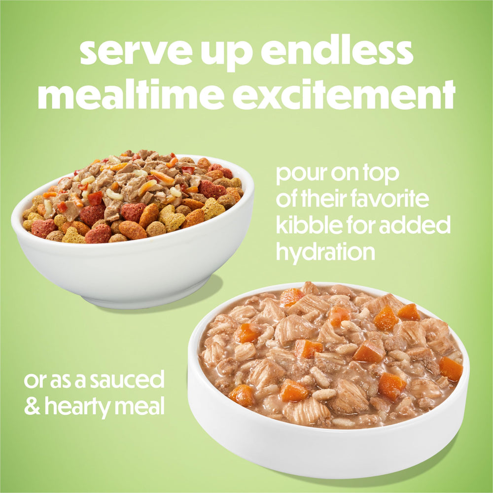 Beneful served in a dog bowl showing mealtime enjoyment