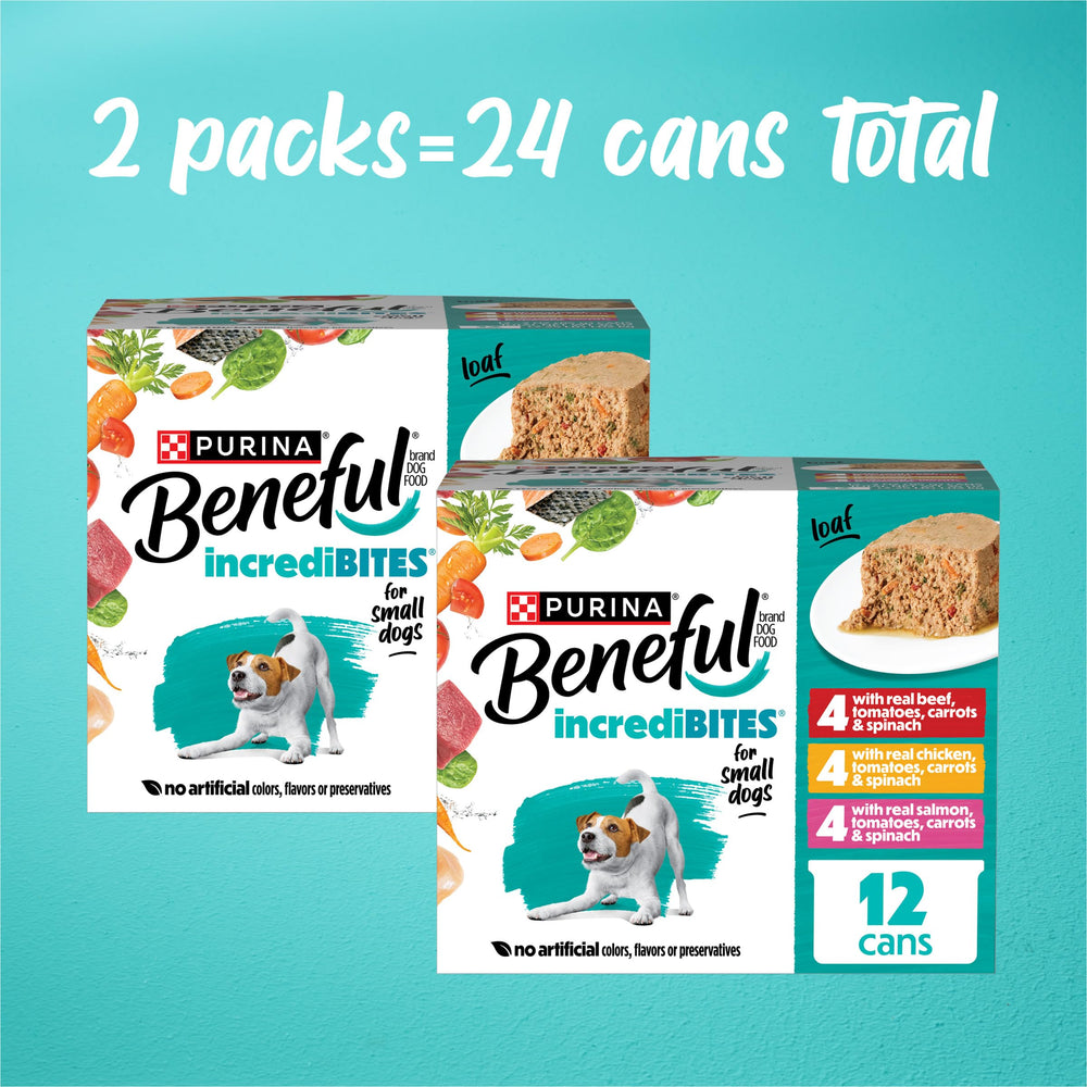 Beneful IncrediBites loaf beef close-up highlighting rich flavor for small dogs