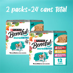 Beneful IncrediBites loaf beef close-up highlighting rich flavor for small dogs