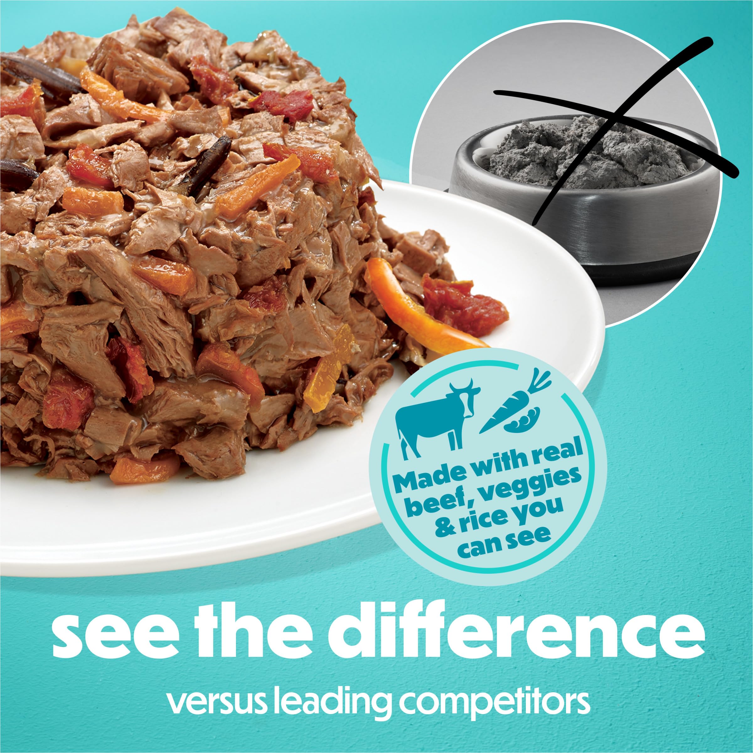 Beneful IncrediBites small breed beef with visible vegetables and gravy.