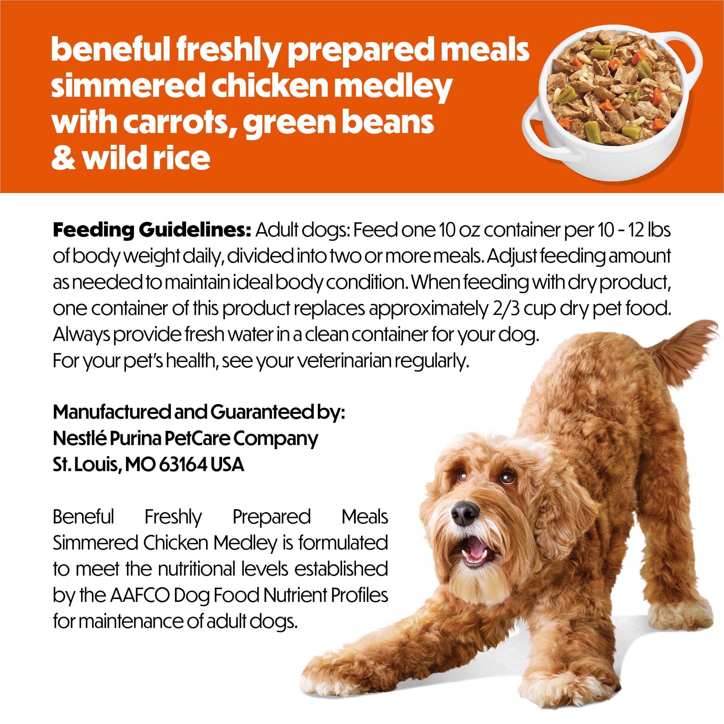 Beneful ingredients visible for trusted nutrition supporting daily activity