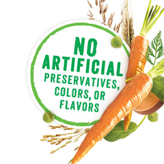 Beneful real vegetables and grains visible in sauce for balanced ingredients.
