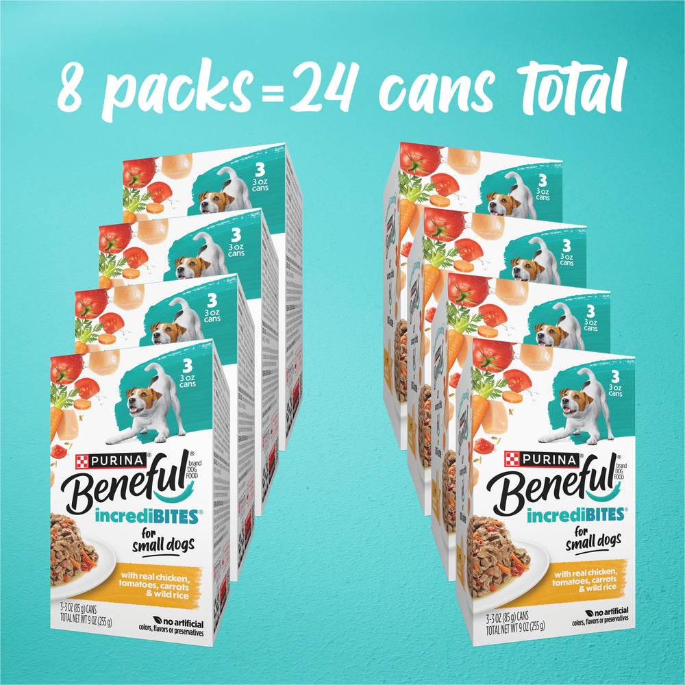3-ounce Beneful can label highlights real nutrition.