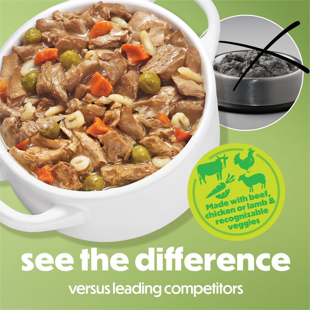 Beneful tender meaty chunks in gravy offer savory bites for mealtime delight.