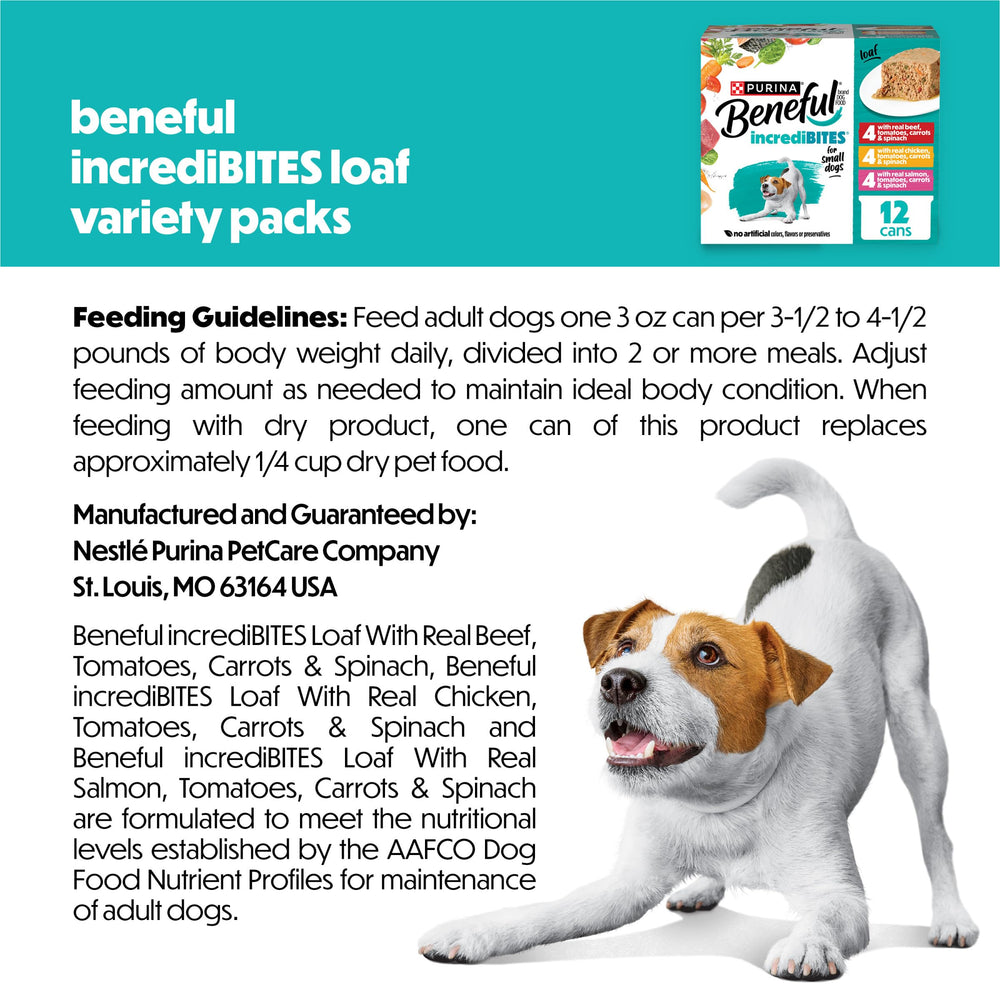 Beneful 3-ounce cans close-up illustrating convenient portion control
