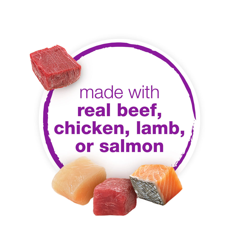 Beneful variety-pack with four recipes expands meal options for dogs.