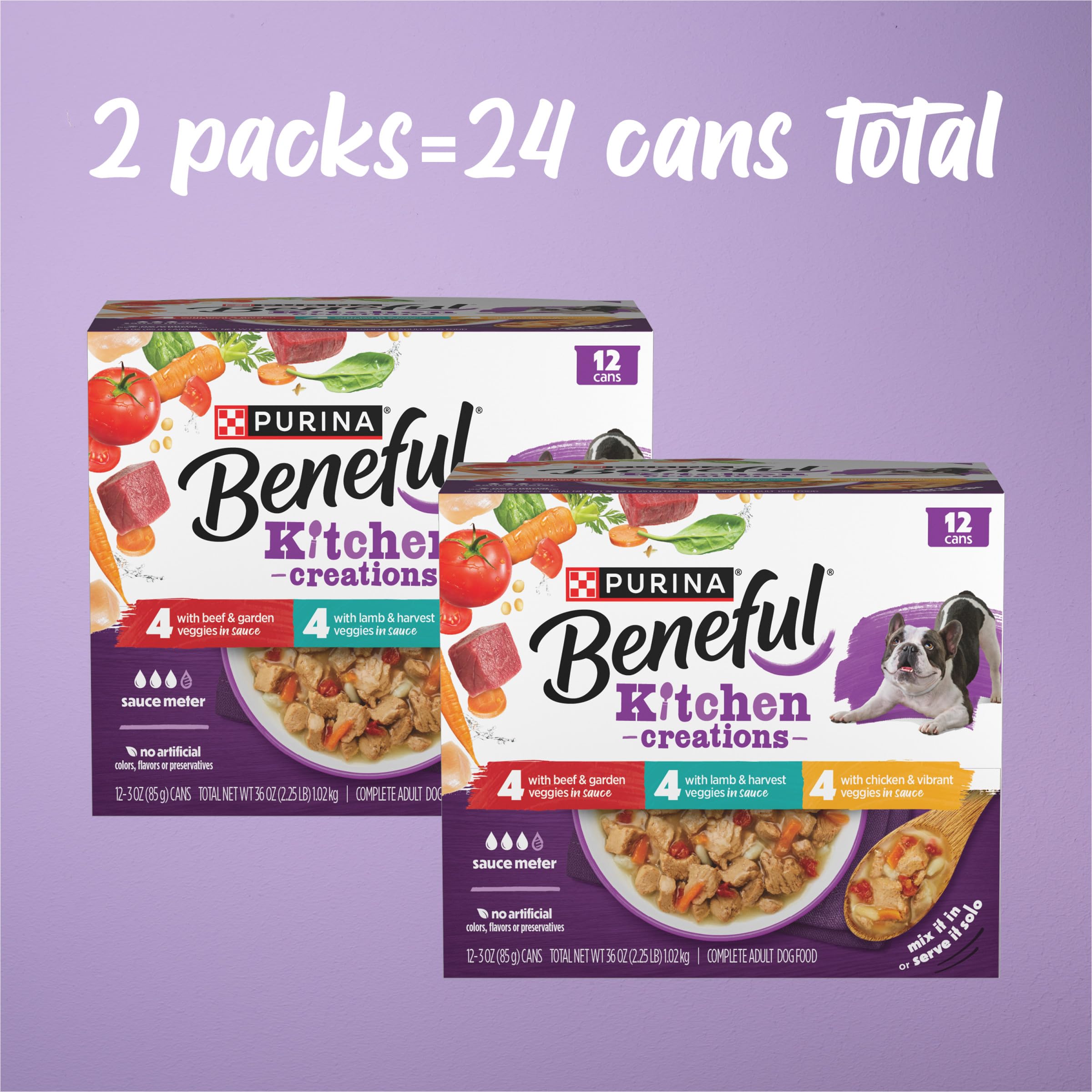 Purina Beneful Medleys Mediterranean lamb can with savory sauce